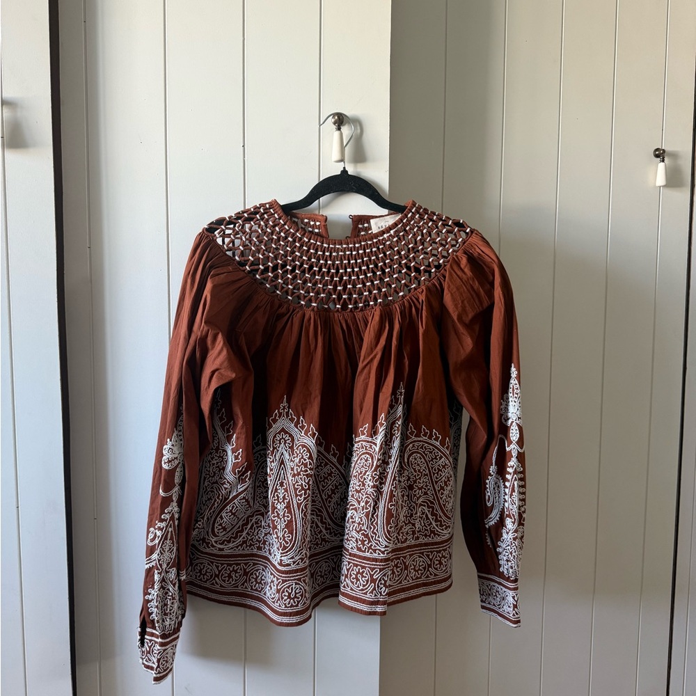 Sezane Sunday Blouse Caramel - Size M